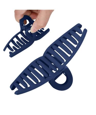 Premium Navy Blue Hair Clips - Slipproof Acetate Strong Claws for Women & Girls | Perfect for Makeup & Cooking - Buy Online on GoSupps.com