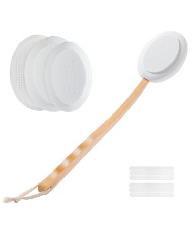 Creamify Lotion Applicator for Your Back, Lotion Applicators, Long Wooden Handle with Replaceable Brush Head, Easy Reach for Bath, Skin Cream, Tanning