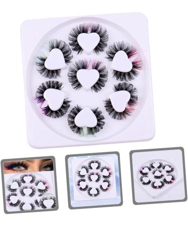 FOMIYES 7 Pairs Fake Eyelashes False Lashes Colored Eyelashes Faux Eyelashes False Eyelashes Lashes with Color Lash Clusters Color Lashes Cosplay Lashes Extend Curly Chemical Fiber - Buy Online on GoSupps.com
