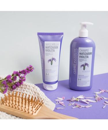 Clear Institute Violet Color Shampoo - Neutralizes Undesirable Tones for Colored Blond Bleached & Gray Hair | 96.6% Natural Ingredients | 400ml - Buy Online on GoSupps.com