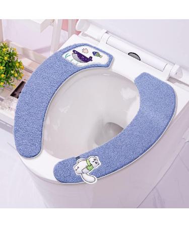 Hadeeong 4Pairs Plush Warm Toilet Seat Cover - Washable & Reusable Seat Pads Cushion for Winter - Fits Most Toilet Seats - Panda Design - Buy Online on GoSupps.com