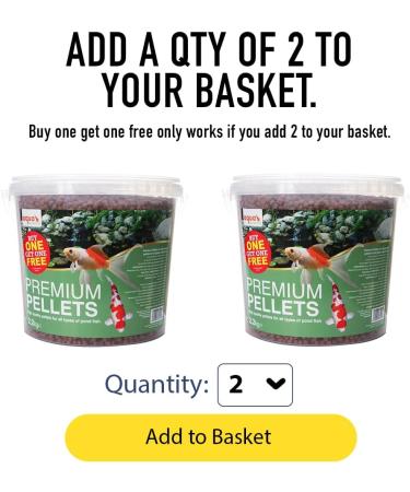 Aqua Nutrition Goldfish and Koi Pond Premium Pellet Food (2200g) BOGOF - Premium Complete Feed for All Pond Fish 5.6L - Buy Online on GoSupps.com