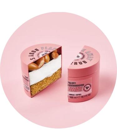 Flake Away Exfoliating Body Scrub with Shea Butter Sweet Almond Oil Apricot Seed Powder Sea Salt and Sugar 300 milliliters - Buy Online on GoSupps.com