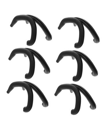 minkissy 6 Pairs Auricle Corrector Ear Aesthetic Corrector Auricle Correction Holder Auricle Support Ear Corrector Silicone Ear Corrector Silicone Corrector for Ear Supplies Black 4.4x3.6x0.4cm
