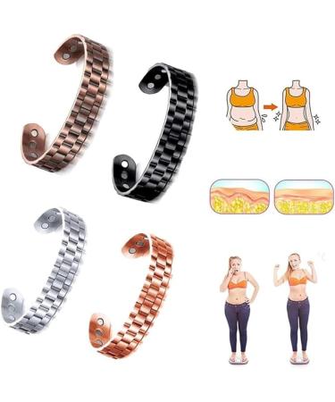 Biancat Prostapower Magnetic Copper Band Copper Bracelet for Men Magnetic Bracelets for Men Copper Ion Wristband(Black) - Buy Online on GoSupps.com