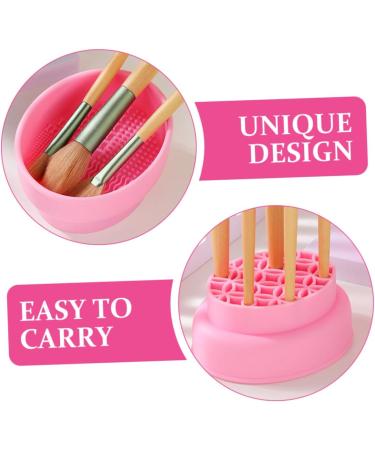 Didiseaon Makeup Brush Cleaning Cup Makeup Brush Cleaning Pads Makeup Sponge Cleaners Makeup Brush Cleaner Makeup Cleaner Brush Cleaner Mat Pink Make up Cleaning Bowl Silica Gel - Buy Online on GoSupps.com