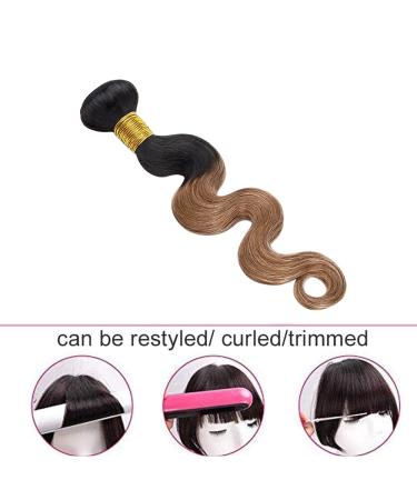 Sego Brazilian Human Hair Bundles | 100% Virgin Body Wave Weave - Natural Black & Chestnut Brown 16 Extensions - Buy Online on GoSupps.com