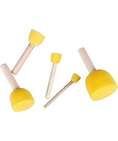 HONJIE Round Stencil Sponge Foam Brush Set - 20 Pcs | Wooden Handle for Furniture Art Crafts Painting | 5 Sizes Included - Buy Online on GoSupps.com