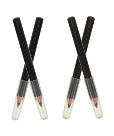 DRESSOOS 4pcs Wooden Eyebrow Pencil Makeup Brow Pencil Eyebrow Liner Pen Eye Brow Pencil Brow Shaping Kit