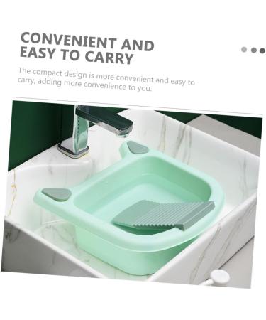 Luxshiny 2pcs Wash Basin Baby Sink Washboard Wash Board for Hand Washing Cloths Cute Washing Dishes Newborn - Buy Online on GoSupps.com
