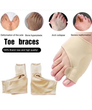 WOSLXM Premium Bunion Corrector Socks for Men and Women - Orthopedic Bunion Relief Protector Sleeve - 4 Pairs, Beige, Large - Buy Online on GoSupps.com