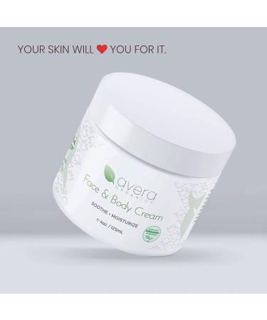 Natural Face & Body Cream Moisturizer Organic Aloe Vera Lotion for Dry Skin Eczema & Psoriasis (4 oz) - Shop Now - Buy Online on GoSupps.com