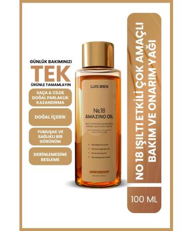 Luis Bien - No: 18 Amazing Oil - Moisturizing and Nourishing Oil for Hair and Skin - 100 ml - Buy Online on GoSupps.com