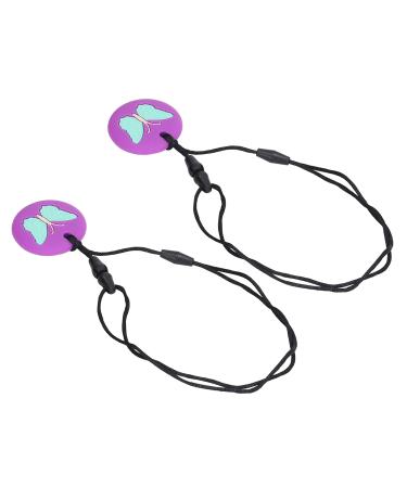 Buy Portable Sensory Chew Chain for Toddlers - Easy to Clean 2-Piece Purple Chew Toy - International Shipping Available - Buy Online on GoSupps.com