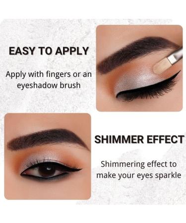 Oulac Glitter Highlighter Makeup - Waterproof White Eyeshadow | 12-Hour Wear | Vegan & Eye-Catching - 12g (01) Crystal Rain - Buy Online on GoSupps.com