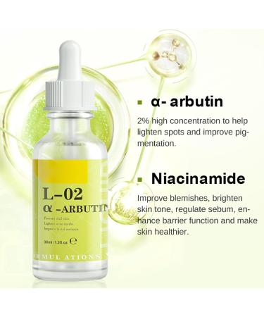 Alpha Arbutin Serum with Nicotinamide - Face Serum to Moisturizing Control Excess Oil - Hyaluronic Acid Serum to Improve Dull Skin - Arbutin to Plump and Smooth Skin for All Skin Types - Buy Online on GoSupps.com