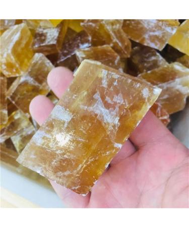 Natural Crystal Rough Natural Yellow Rough Selenite Slab Transparent Gypsum Specimen Can be Used for (Size : 200) (Size : 100g) - Buy Online on GoSupps.com