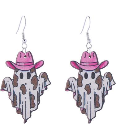 Feylie Halloween Wood Earrings - Vintage Skull & Spider Dangling Statement Jewelry for Girls - Buy Online on GoSupps.com