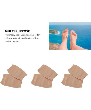 Heel Repair Socks Versatile Moisturizing Gel Heel Socks Open Toe Silicone Soft 3 Pairs for Dry Heels (DOACTvuthprzyia-11) - Buy Online on GoSupps.com