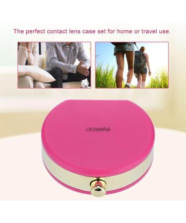 Mini Contact Lens Case - Travel Lens Holder with Mirror | Eye Care Set in Rose Pink - International Shipping Available - Buy Online on GoSupps.com