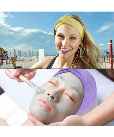 7pcs Adjustable Terry Hair Bands for Spa & Makeup | Cotton Facial Headbands for Yoga & Face Care - Buy Online on GoSupps.com