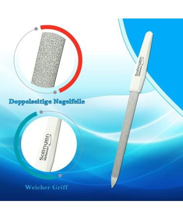 SMI 5-Piece Solingen Sapphire Nail File Set | Double-Sided Manicure Pedicure | Fine/Rough Arched Files Made in Germany - International Shipping - Buy Online on GoSupps.com