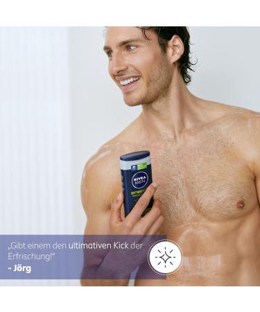 Nivea Men Energy Shower Gel 250ml - Biodegradable Formula - Buy Online on GoSupps.com