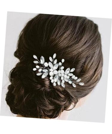 Didiseaon Bridal Headwear Hair Side Combs Elegant Bridal Headpiece Hair Wedding Decor Hairpin Decor Hair Comb Hair Clips Bridal Pearl Hair Pin Grace Crystal Miss White Hair Piece - Buy Online on GoSupps.com