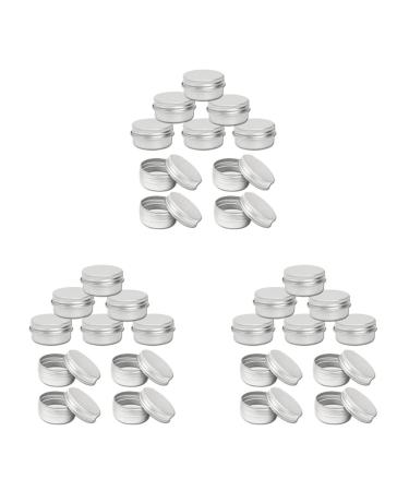 ENERRGECKO 75x 15Ml Aluminium Tin Make Up Candle Pots Capacity Empty Big Cosmetic/Candle//Hair Product