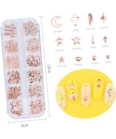 FRCOLOR 3 Boxes nail tools nail art decoration nail accessories nail decorations for nail art manicure tools rose gold decorations nail art ornaments nail art rivet boxed 3d - Buy Online on GoSupps.com