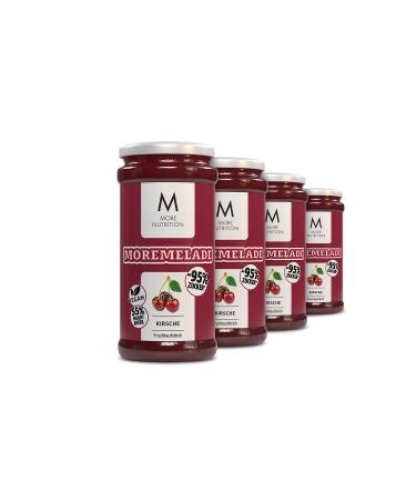 MORE NUTRITION Moremelade 4 x 240g Cherry Light Fruit Spread 4 x Cherry