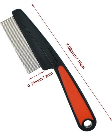 LIDOUK Flea Comb for Dog Cat Flea Lice Tear Stain Remover Pet Combs Fine Tooth Grooming Removal Tool - Buy Online on GoSupps.com