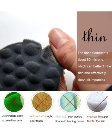 Manual Facial Cleansing Brush-Bamboo Charcoal Fiber Bristles and Wooden Handle-Skin Cleanser & Scrubber for Applying Face Mask Acne Washing Daily Deep Pore Cleaning - Buy Online on GoSupps.com