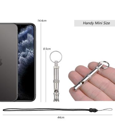 Professional Dog Whistles - Hongecb 2-Piece Stainless Steel Set | Adjustable Pitch Frequency Lock for Effective Dog Training - Buy Online on GoSupps.com