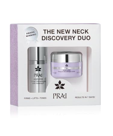 PRAI Beauty The New Neck Discovery Duo - Throat & Decolletage Creme + Throat Concentrate - 0.5 Oz Each