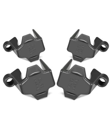 Ctemnpho Boat Bumper Clips Pontoon Boat Square Rail Fender Clips for Docking Adjusters/Clips/Hangers for Pontoon Bumpers ABS Plastic Gray 4 Pack