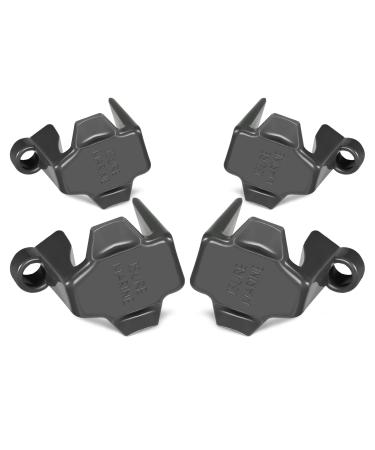 Ctemnpho Boat Bumper Clips Pontoon Boat Square Rail Fender Clips for Docking Adjusters/Clips/Hangers for Pontoon Bumpers ABS Plastic Gray 4 Pack