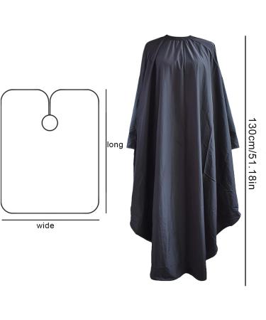 Buy Salon Hair Cutting Cape - Stylish Polyester Pongee Hairdresser Cape for Family & Daily Trimming Complex Styling in Black - Buy Online on GoSupps.com