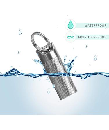 Opret Titan Metal Pill Dose - Waterproof Lightweight Travel Pill Box - Small Tablet Organizer for Outdoor Use - 1.5x4.5cm - Buy Online on GoSupps.com