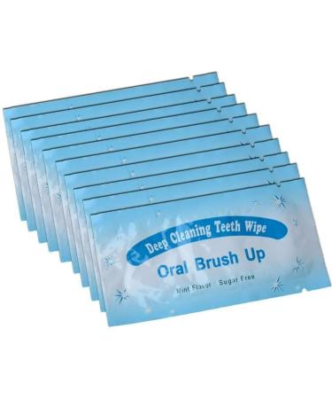 Mouth care toothbrushes/teeth/braces cleaning pads disposable finger protection with mint taste carnival carnival throwing material sweets (sky blue one size) sky blue 1 g (1 Pack)