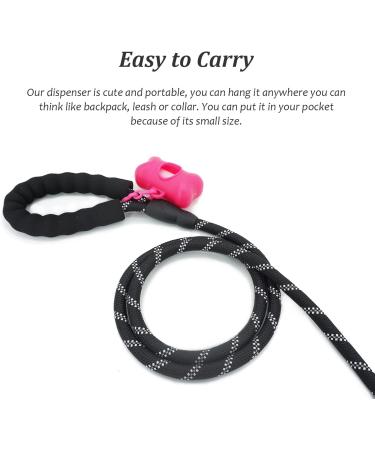 ZENVALY Dog Poop Bag Dispenser Dog Waste Bag Dispenser with Clip Lead 1 Roll of Poop Bags Black - Buy Online on GoSupps.com
