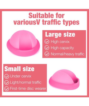 Foreverup Menstrual Disc Set - Reusable Silicone Menstrual Discs for Sports & Swimming | Eco-Friendly Alternative to Tampons (Pink S+L) - Buy Online on GoSupps.com