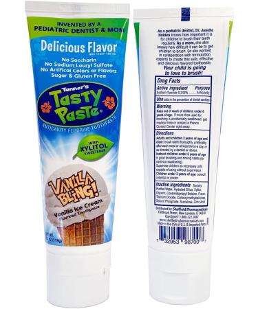 Tanner's Tasty Paste Variety Pack - Vanilla Chocolate & Orange Anticavity Fluoride Children's Toothpaste (3-Pack) - Safe & Effective for Kids - Buy Online on GoSupps.com