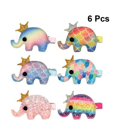 Frcolor Girls Alligator Hair Clips - Glitter Elephant Bows Barrettes 6 Pack | International Shipping Available - Buy Online on GoSupps.com
