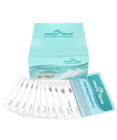 Easy Home 6 Panel Instant Test Kits - Testing THC  AMP  BZO  COC  OPI 2000  MET/mAMP-EDOAP-264-10 Pack 10 Count (Pack of 1)