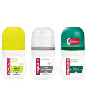 Italian Gourmet E.R. Borotalco Deodorant Roll On Test Kit Alcohol-free and Talcum Powder with Anti-Odor Molecules 48h 50ml + Italian Gourmet Polpa 400g