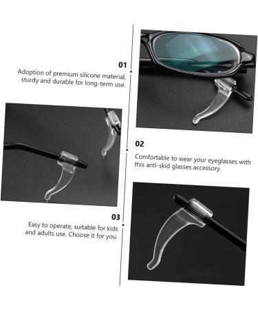 Housoutil Silicone Goggle Handle Sleeves - 90 Pairs of Anti-Hook Eye Ear Covers for Glasses - White 3.2x1.3cm - Essential Accessories for Short-Sighted and Sunglasses - Buy Online on GoSupps.com