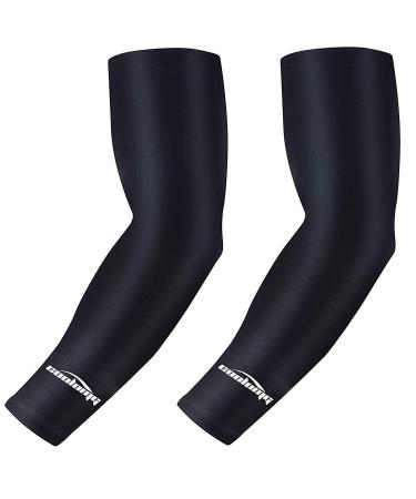 Coolomg Arm Sleeves Growlings UV Protection Compression Sleeves Slide Bandage Armschoner Bicycle Volleyball Basketball Handball for women men XS-XL S Black_n - Buy Online on GoSupps.com