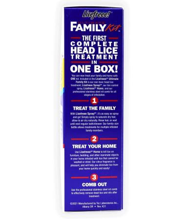 Licefreee Ultimate Family Lice Kit - Complete Head and Home Lice Treatment with Large Size Spray and NitDuo Comb - Buy Online on GoSupps.com