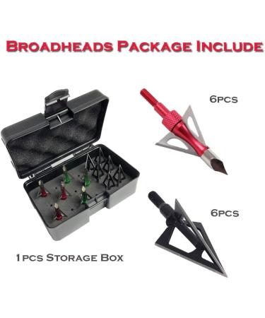 Smarkey Archery Broadheads Fixed Blades - 12pcs Hunting Gifts Package for Crossbow, Recurve Bow, and Compound Bow Hunting - Buy Online on GoSupps.com